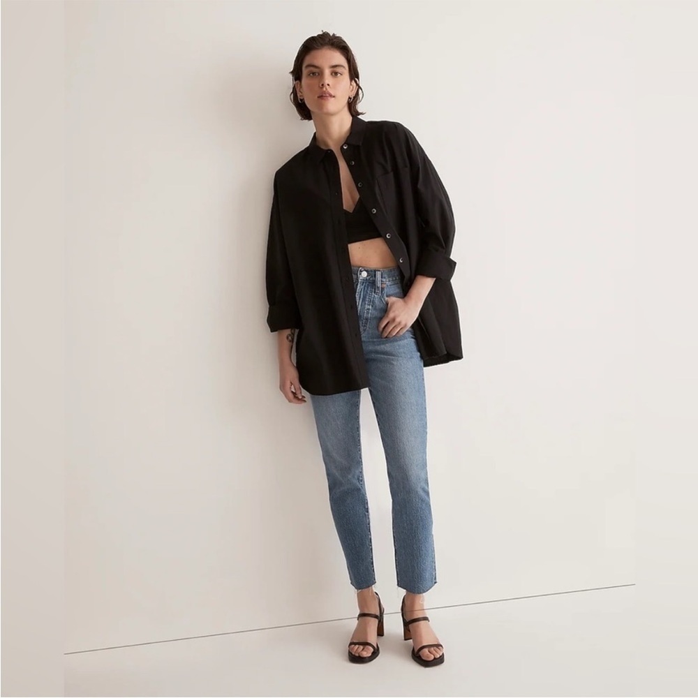 Madewell The Perfect Vintage Jean High Waist Raw Frayed Hem Stretch Size 27 GUC